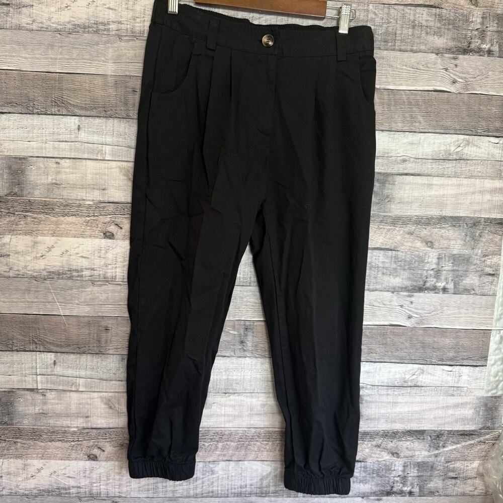 Halara Mid Rise Casual Joggers with Pockets Sz Small Black